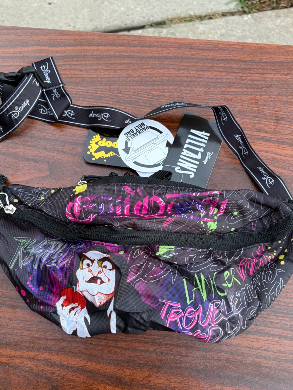 Disney Villains WondaPop Packable Belt Bag Fanny Pack Crossbody NWT